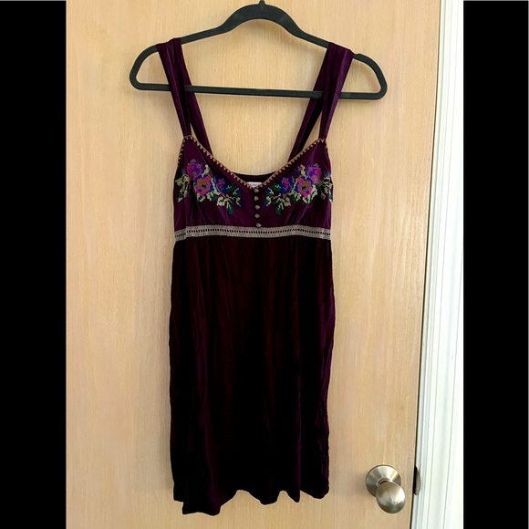 free people purple embroidered dress Free People Fleur Du Jour Dress